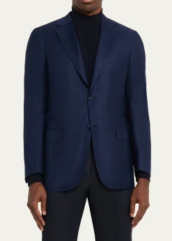 BrioniMen's Wool Plaid Single-Breasted Sport Coat