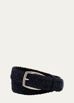 BrioniMen's Woven Leather Belt