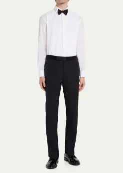 BrioniPleated Poplin French-Cuff Dress Shirt