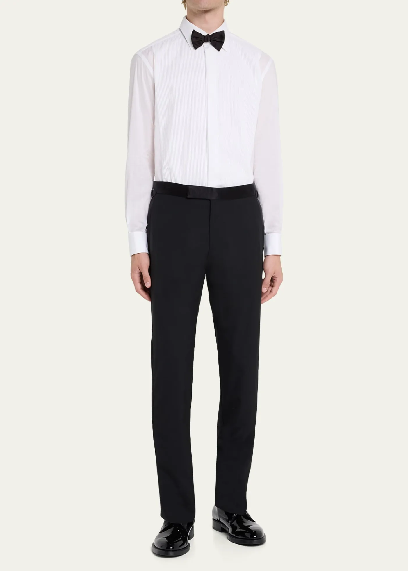 BrioniPleated Poplin French-Cuff Dress Shirt