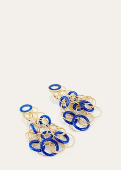 BuccellatiHawaii 18K Gold Pendant Earrings with Lapis Lazuli, 5cm