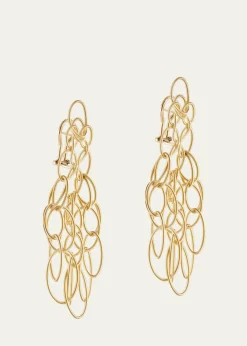 BuccellatiHawaii 18K Yellow Gold Oval Link Pendant Earrings