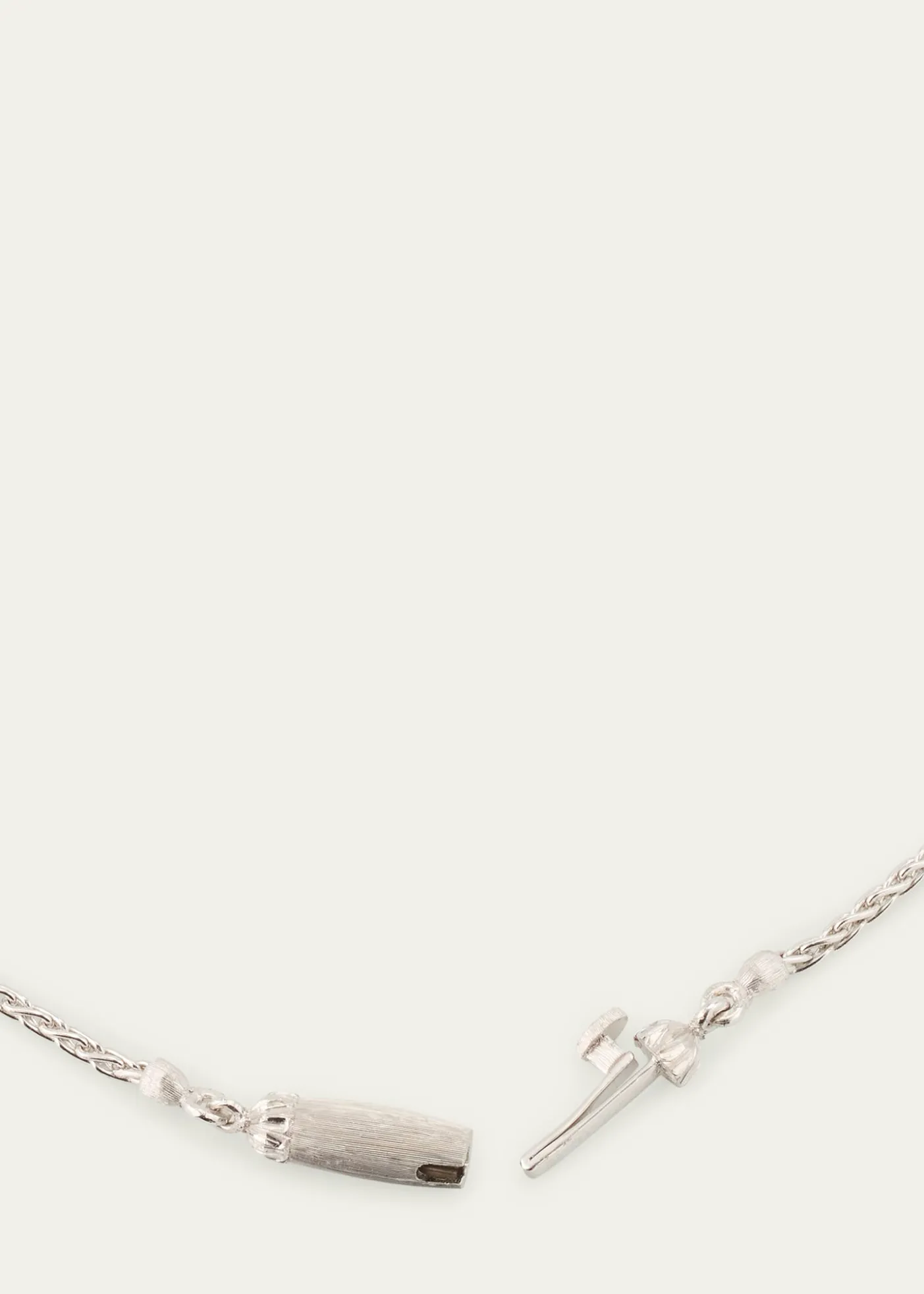 BuccellatiRamage 18K White Gold Drop Shaped Pendant Necklace with Diamonds