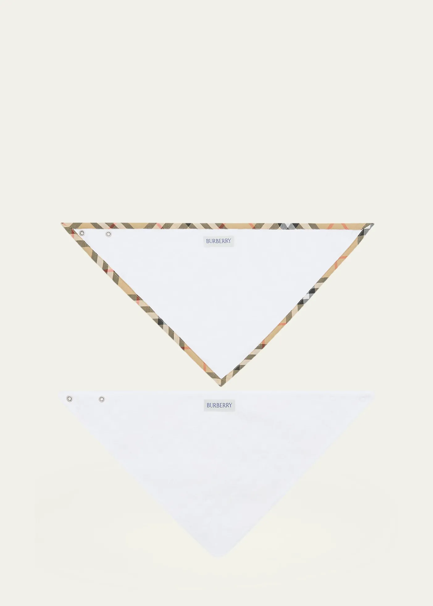 BurberryKid's Check Cotton Two-Piece Bib Set, Size 0M-24M