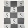 Butterscotch BlankeesPersonalized Check Colorblock Baby Blanket, Gray