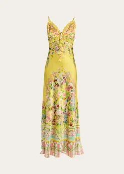 CamillaLady Limonada Bias Slip Dress with Lace Edge Detail