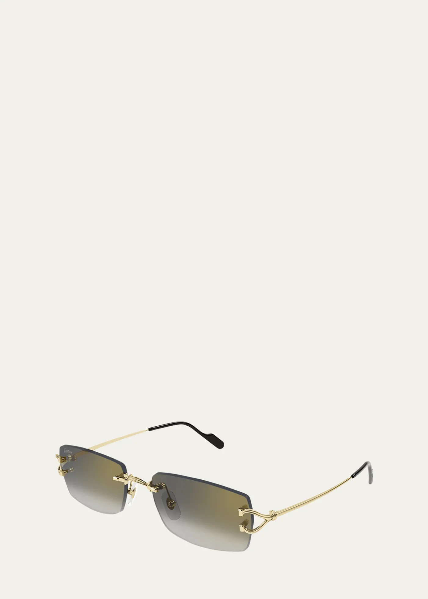 CartierMen's CT0550SM Metal Rectangle Sunglasses