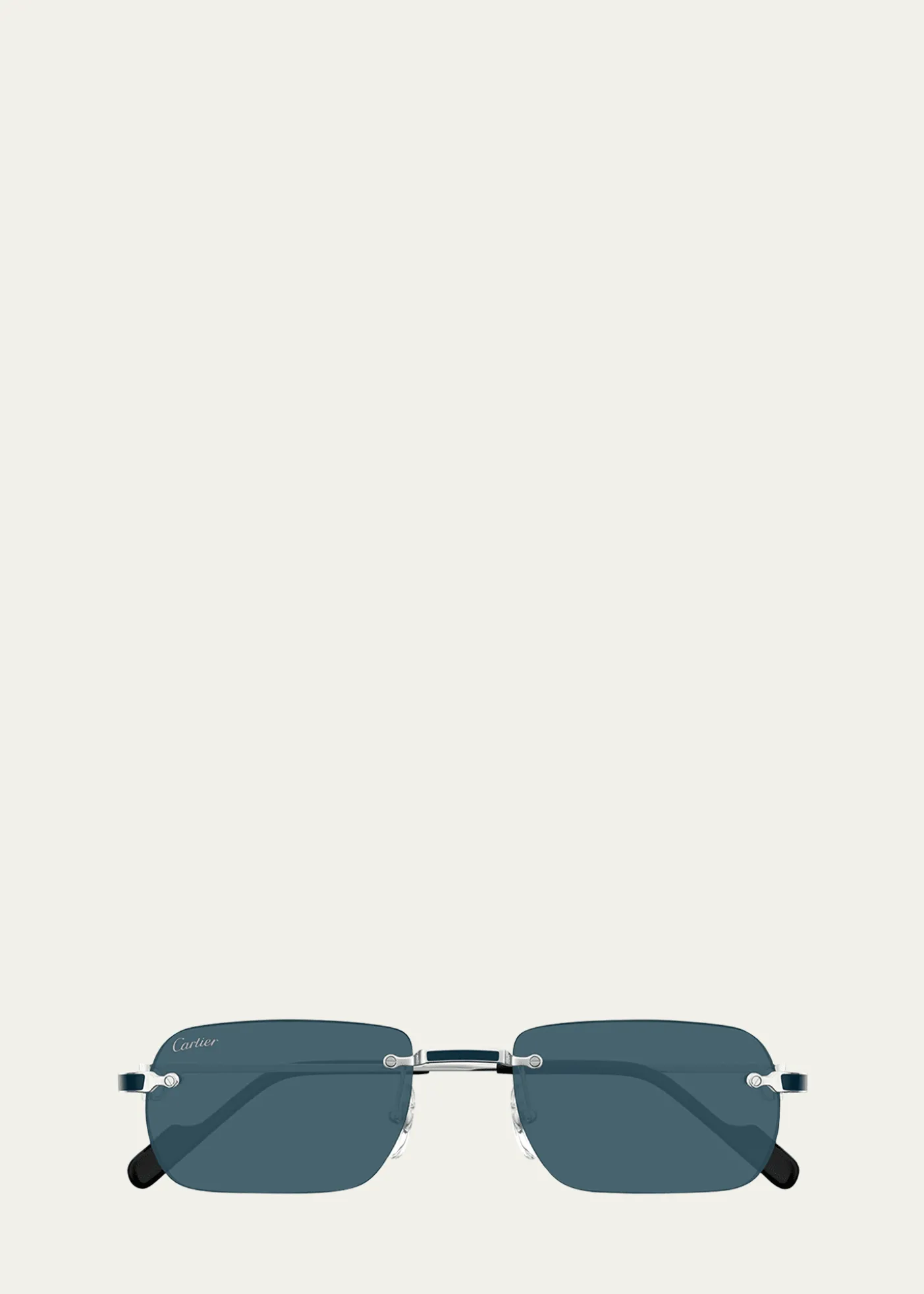 CartierMen's Nylon & Metal Rectangle Sunglasses