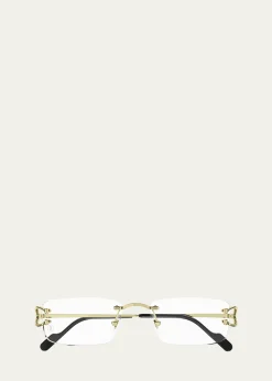 CartierMen's Rimless Metal Optical Glasses