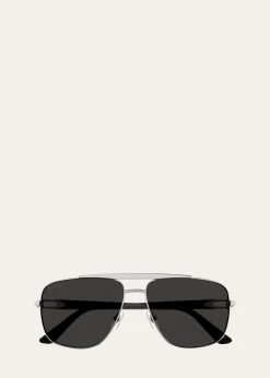 CartierMen's C-Logo Aviator Sunglasses