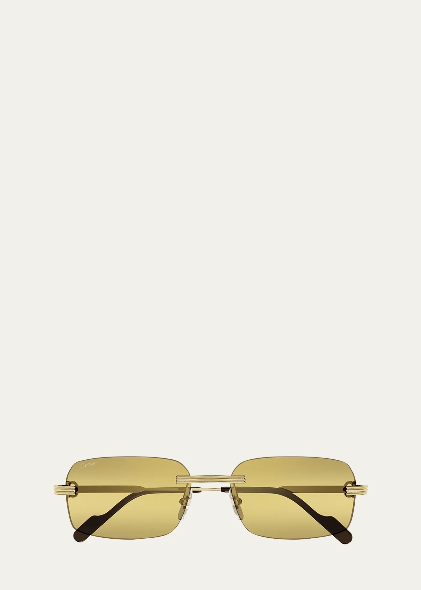 CartierMen's CT0271Sm Rimless Rectangle Sunglasses