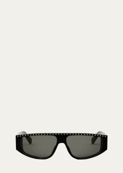 CelineMen's Animation Acetate Rectangle Sunglasses
