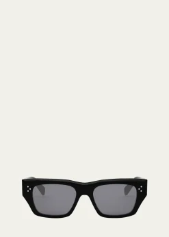 CelineMen's Bold 3 Dots Polarized Square Sunglasses