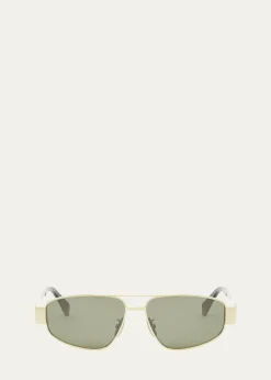 CelineMen's Triomphe Pilot Metal Sunglasses