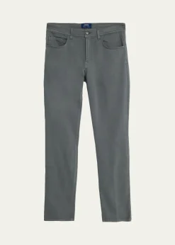 Cesare AttoliniMen's Cotton and Cashmere Slim Five-Pocket Pants