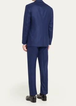 Cesare AttoliniMen's Wool Mini-Check Two-Piece Suit