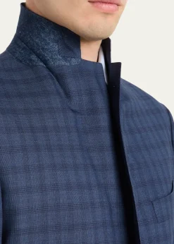 Cesare AttoliniMen's Wool Windowpane Check Two-Piece Suit