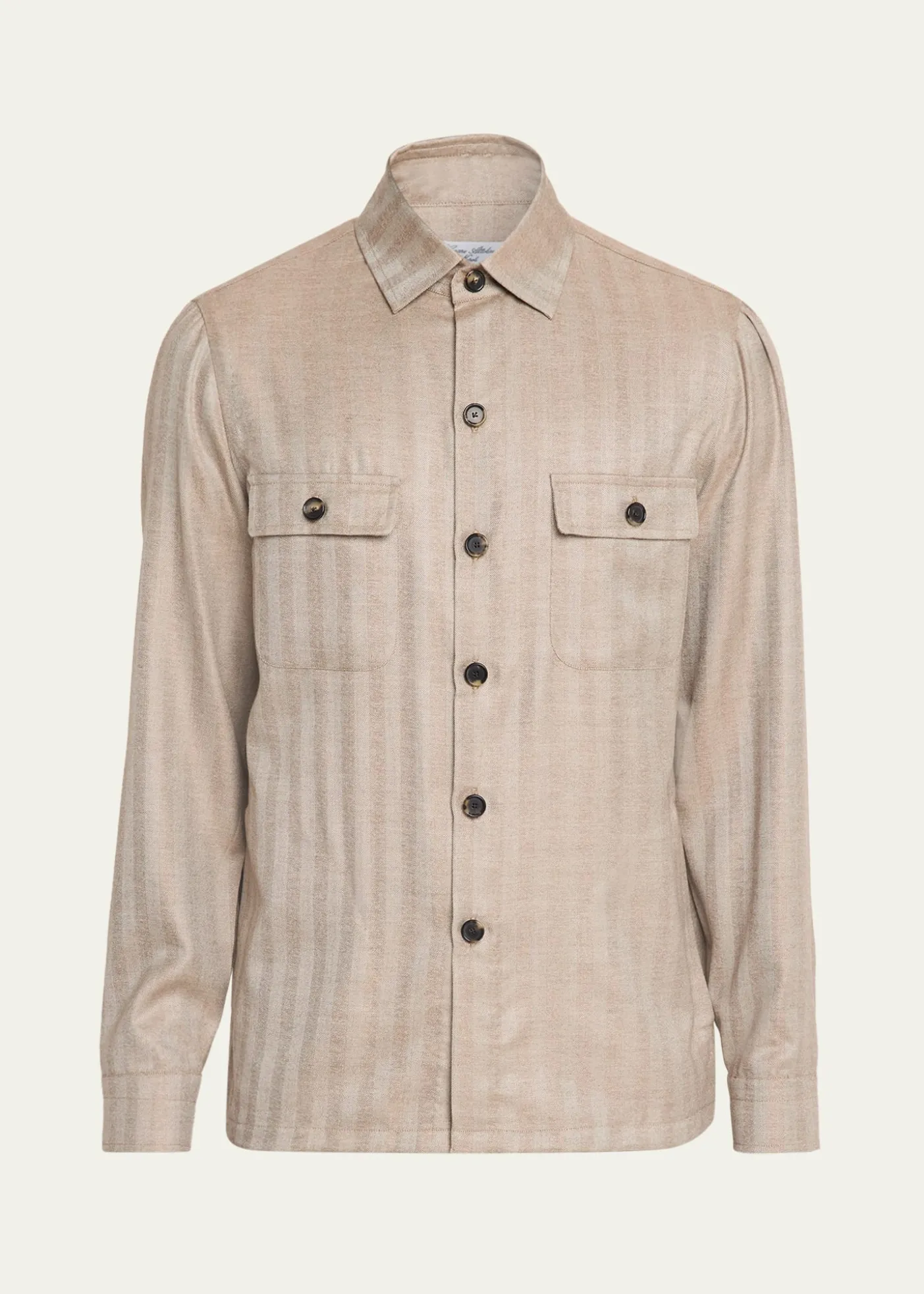 Cesare AttoliniMen's Cashmere and Silk Herringbone Field Jacket