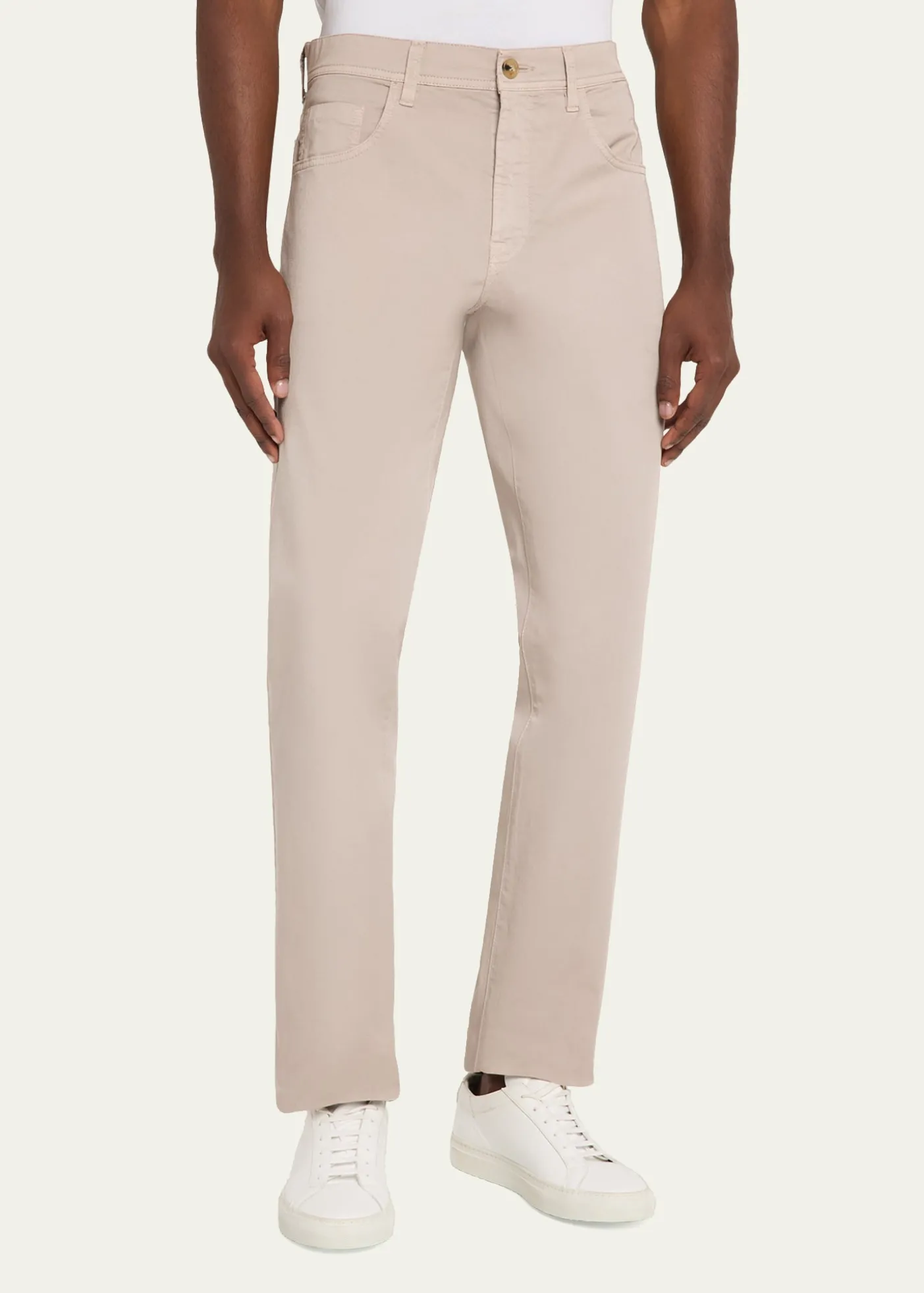Cesare AttoliniMen's Cotton Slim Straight-Leg Five-Pocket Pants