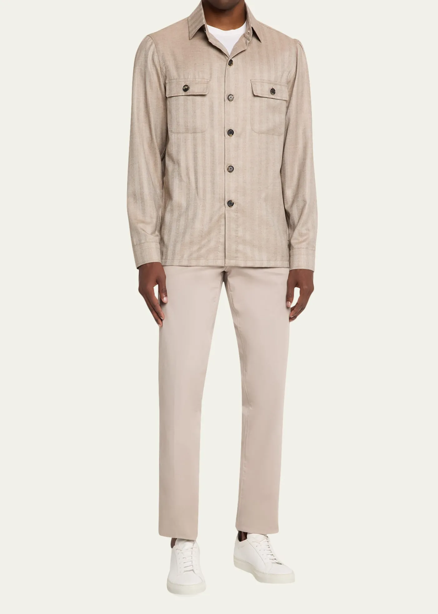 Cesare AttoliniMen's Cotton Slim Straight-Leg Five-Pocket Pants