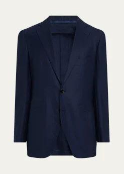 Cesare AttoliniMen's Deconstructed Wool Two-Button Blazer