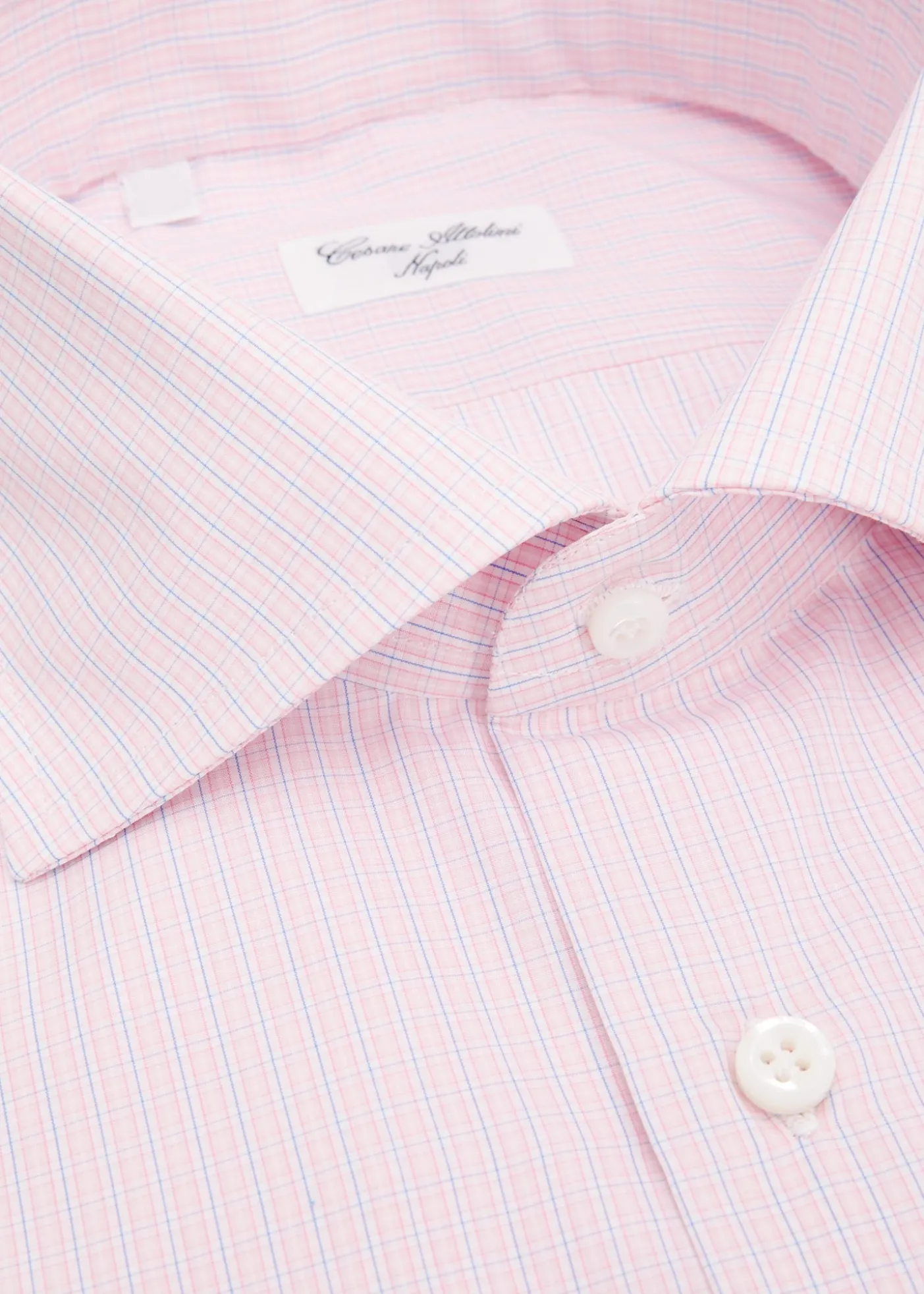 Cesare AttoliniMen's Micro-Plaid Cotton Dress Shirt