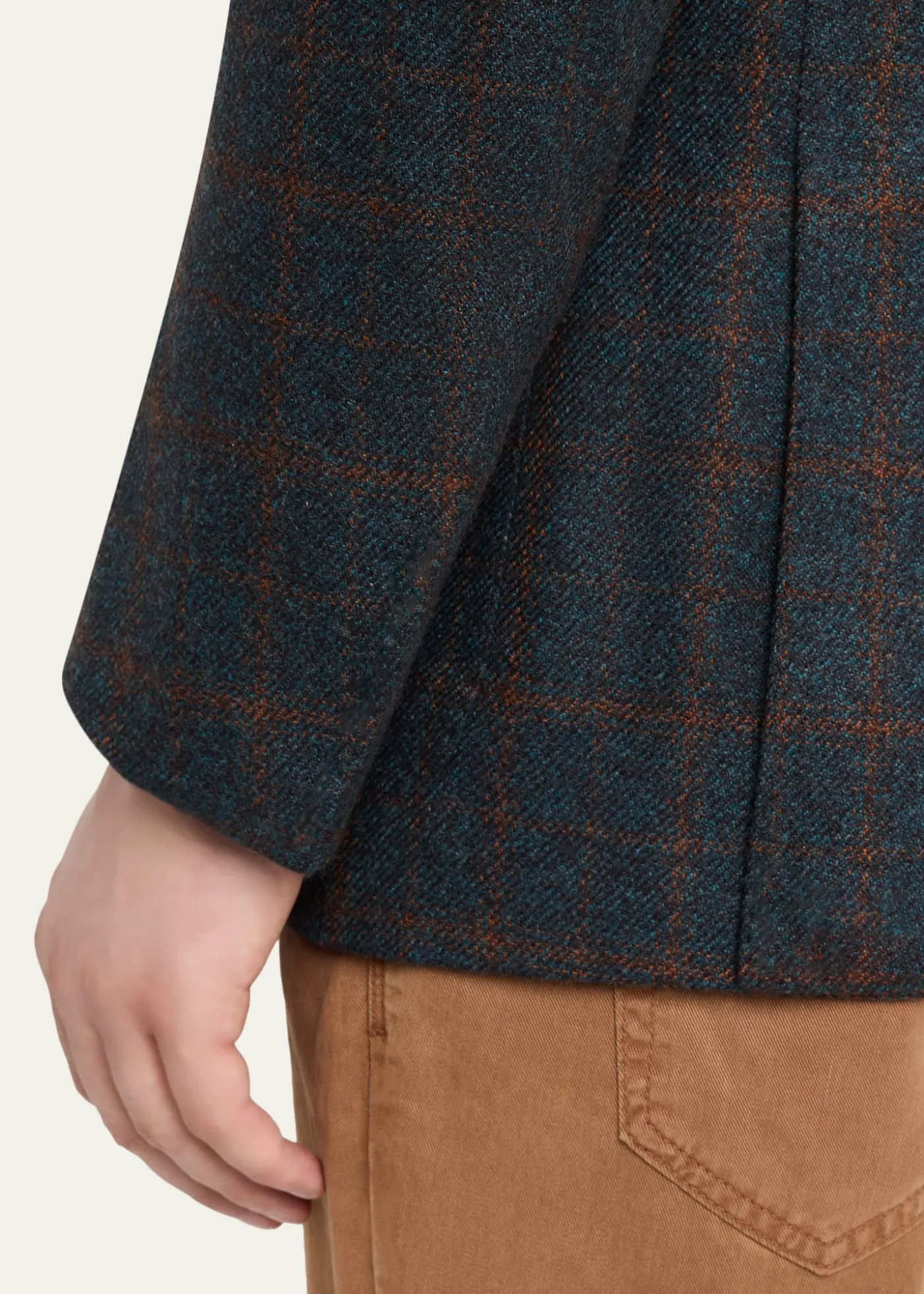 Cesare AttoliniMen's Plaid Cashmere Two-Button Jacket