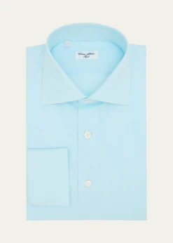 Cesare AttoliniMen's Slubbed Check Cotton Dress Shirt