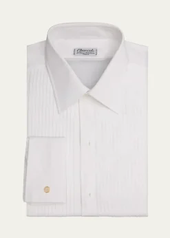 CharvetMen's Formal Shirt with Pleated Bib