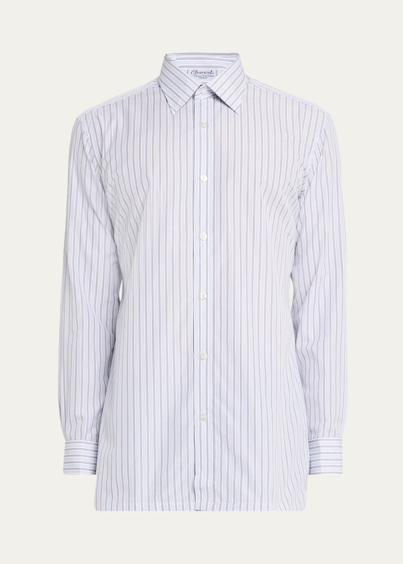 CharvetMen's Cotton Multi-Stripe Sport Shirt