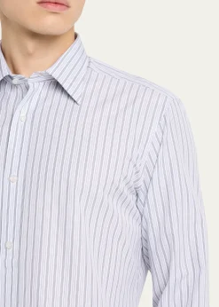 CharvetMen's Cotton Multi-Stripe Sport Shirt