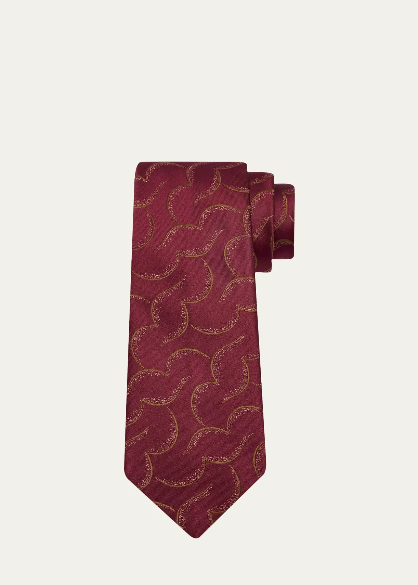 CharvetMen's Geometric Abstract Line Silk Tie