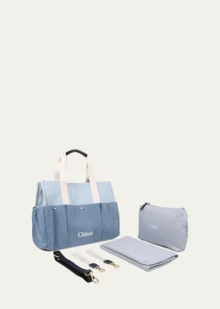 ChloeCotton Denim Changing Bag