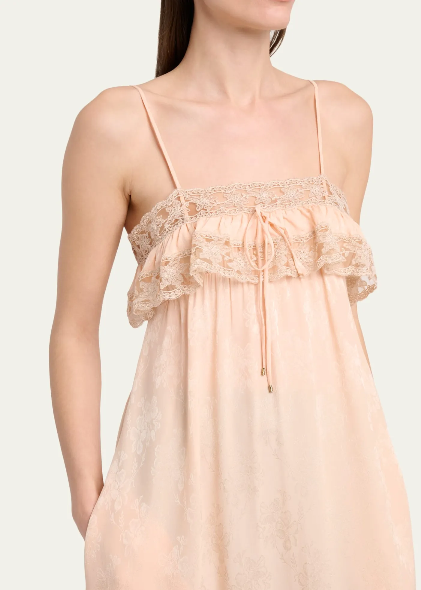 ChloeOrganic Silk Ornemental Jacquard Dress