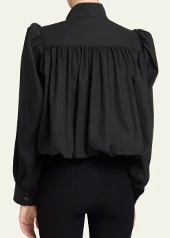 ChloeShirred Canvas Jacket