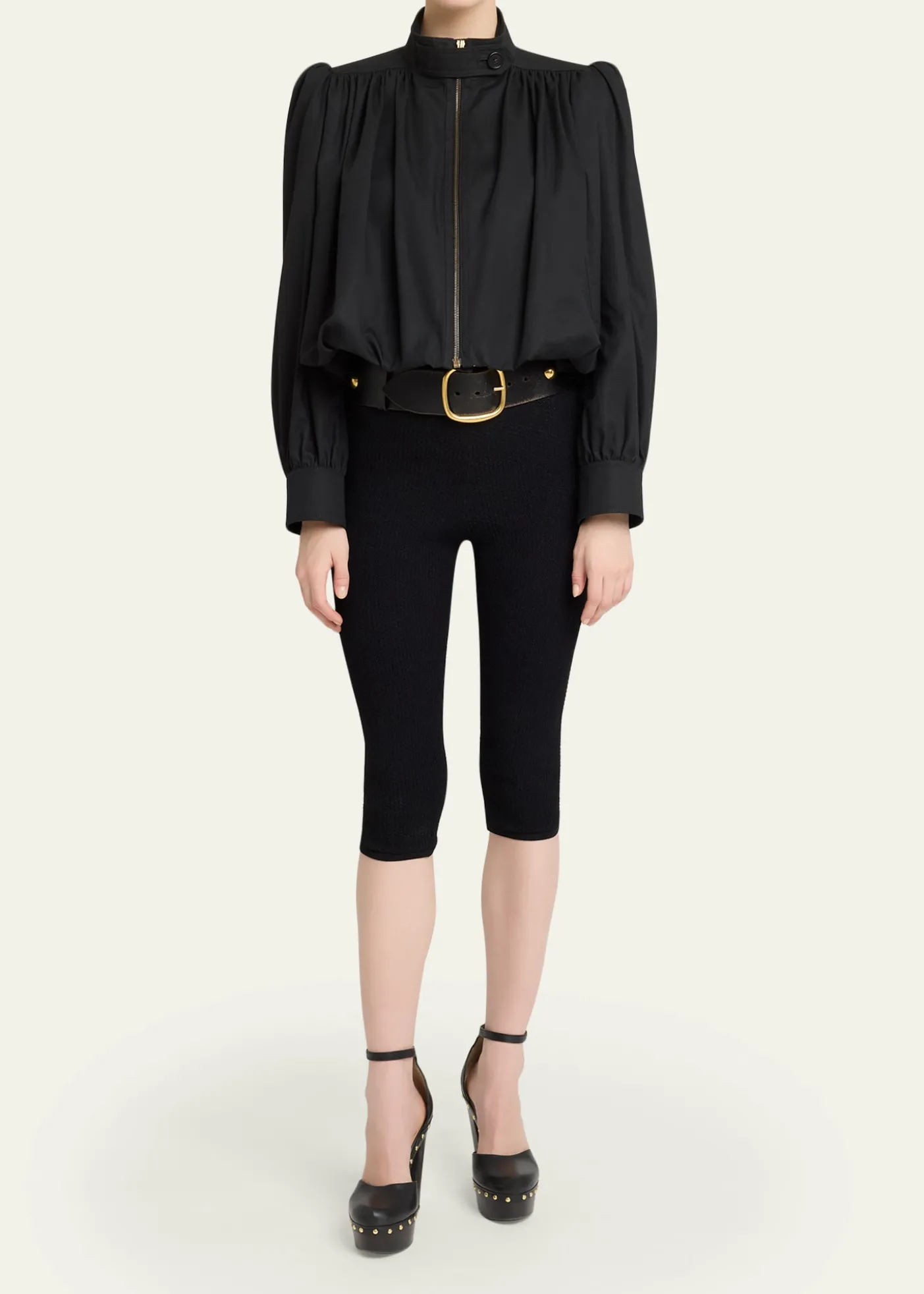 ChloeShirred Canvas Jacket