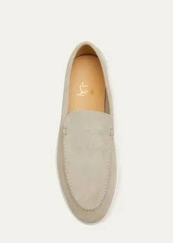 Christian LouboutinMen's Varsiboat Red Sole Leather Boat Shoes