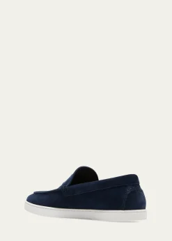 Christian LouboutinMen's Varsiboat Red Sole Leather Boat Shoes