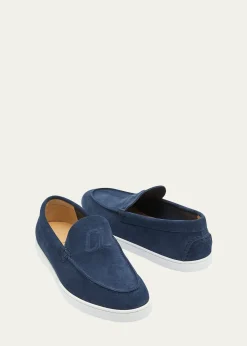 Christian LouboutinMen's Varsiboat Red Sole Leather Boat Shoes