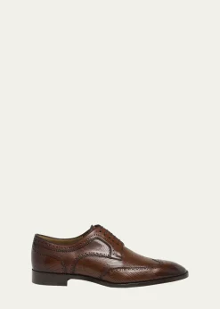 Christian LouboutinMen's Grave Wingtip Brogue Leather Derby Shoes