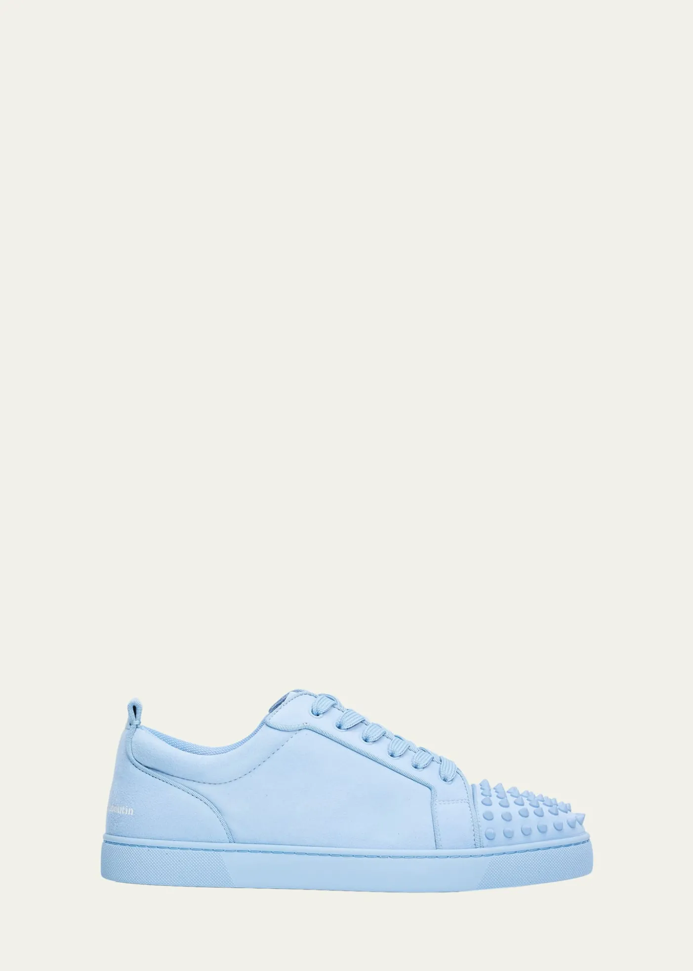 Christian LouboutinMen's Louis Jr Spikes Suede Low-Top Sneakers