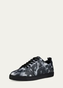 Christian LouboutinMen's Louis Jr Canopee Leather Low-Top Sneakers