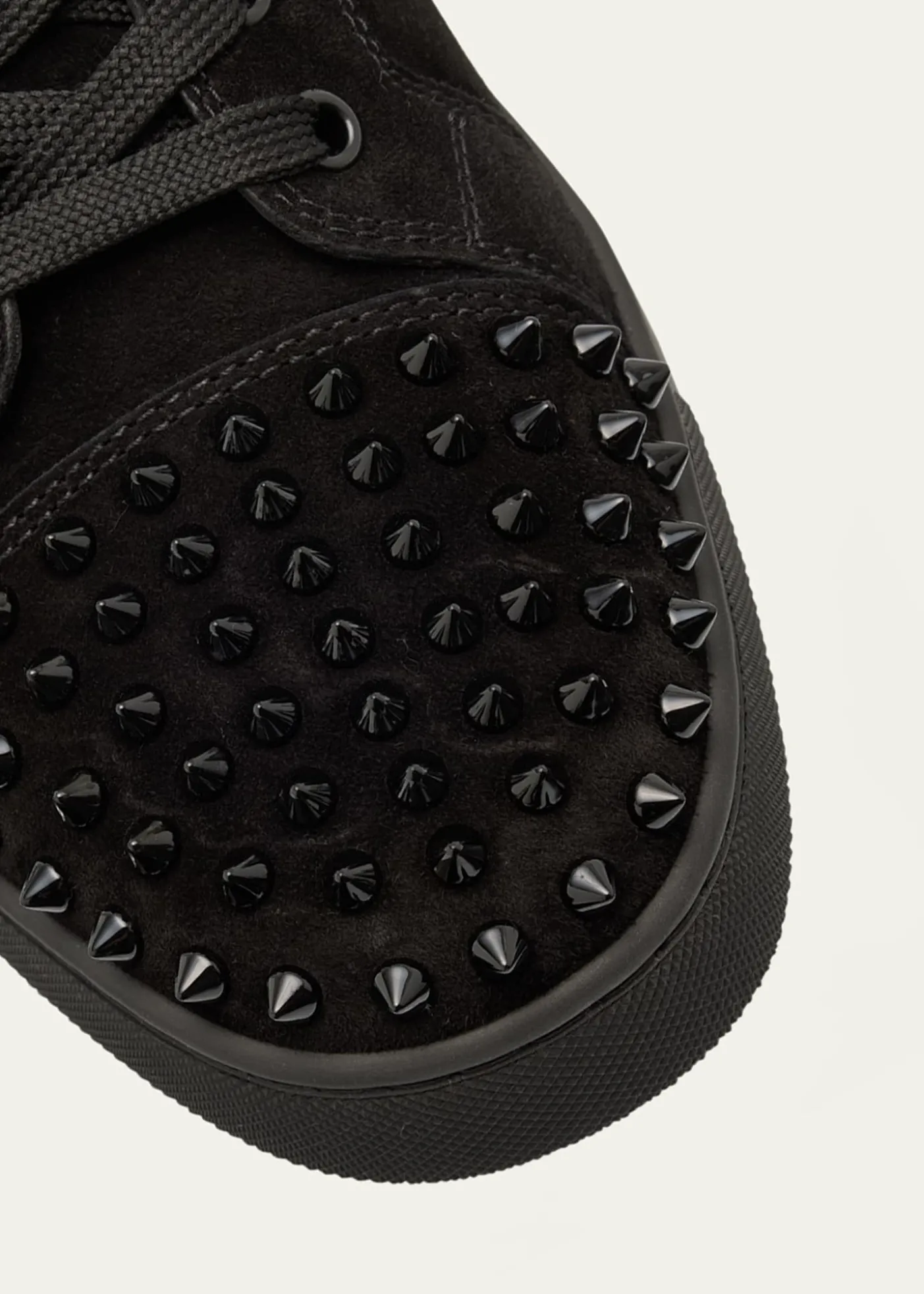 Christian LouboutinMen's Louis Junior Spikes Leather Low-Top Sneakers