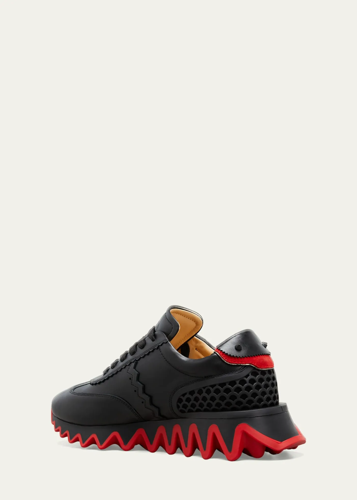 Christian LouboutinMen's Loubishark Flat Leather Red-Sole Runner Sneakers