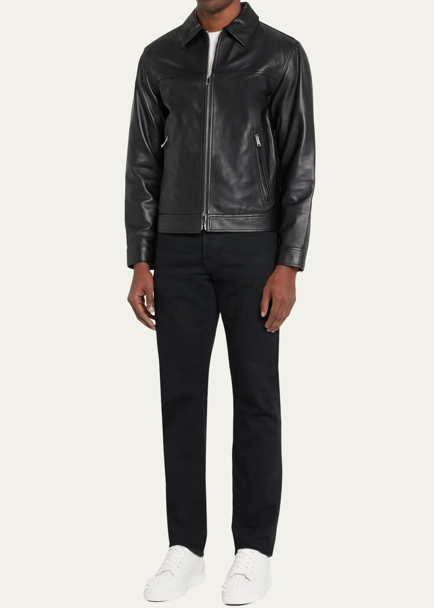 Christian LouboutinMen's Louis Junior Spiked Low-Top Sneakers