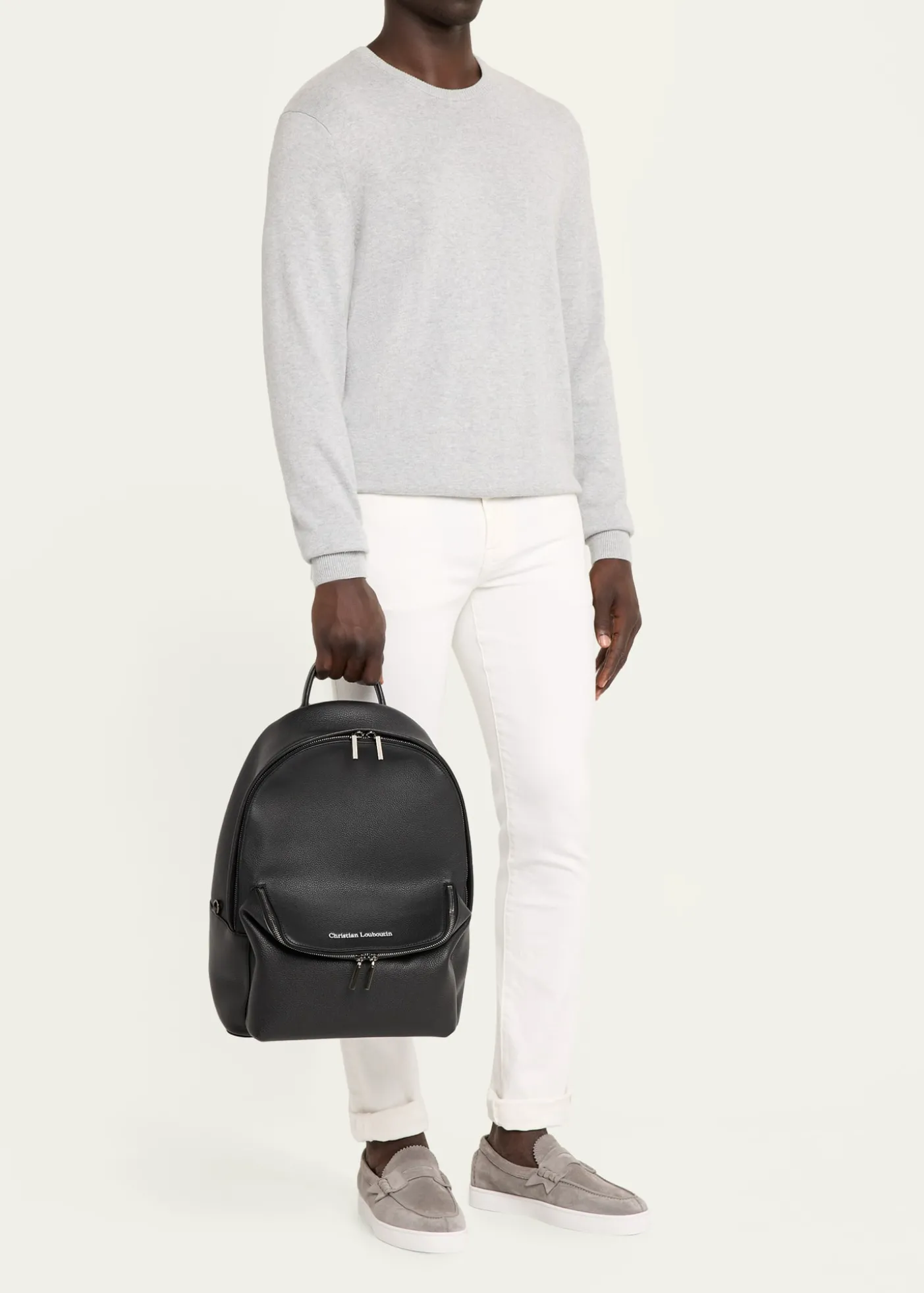 Christian LouboutinMen's Nostalgic Calf Empire Leather Backpack