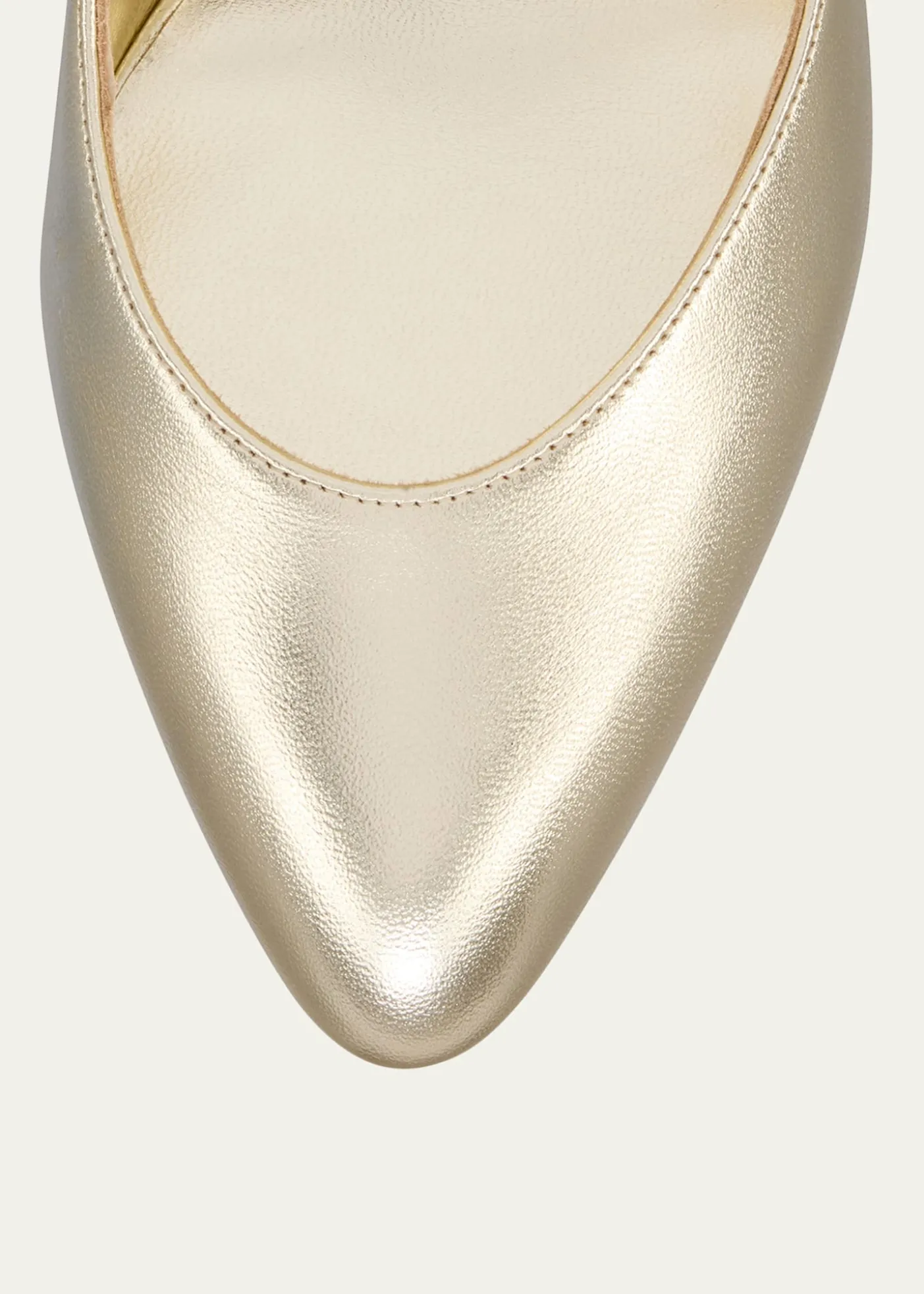 Christian Louboutin85mm Fannylove Metallic Leather Slingback Pumps