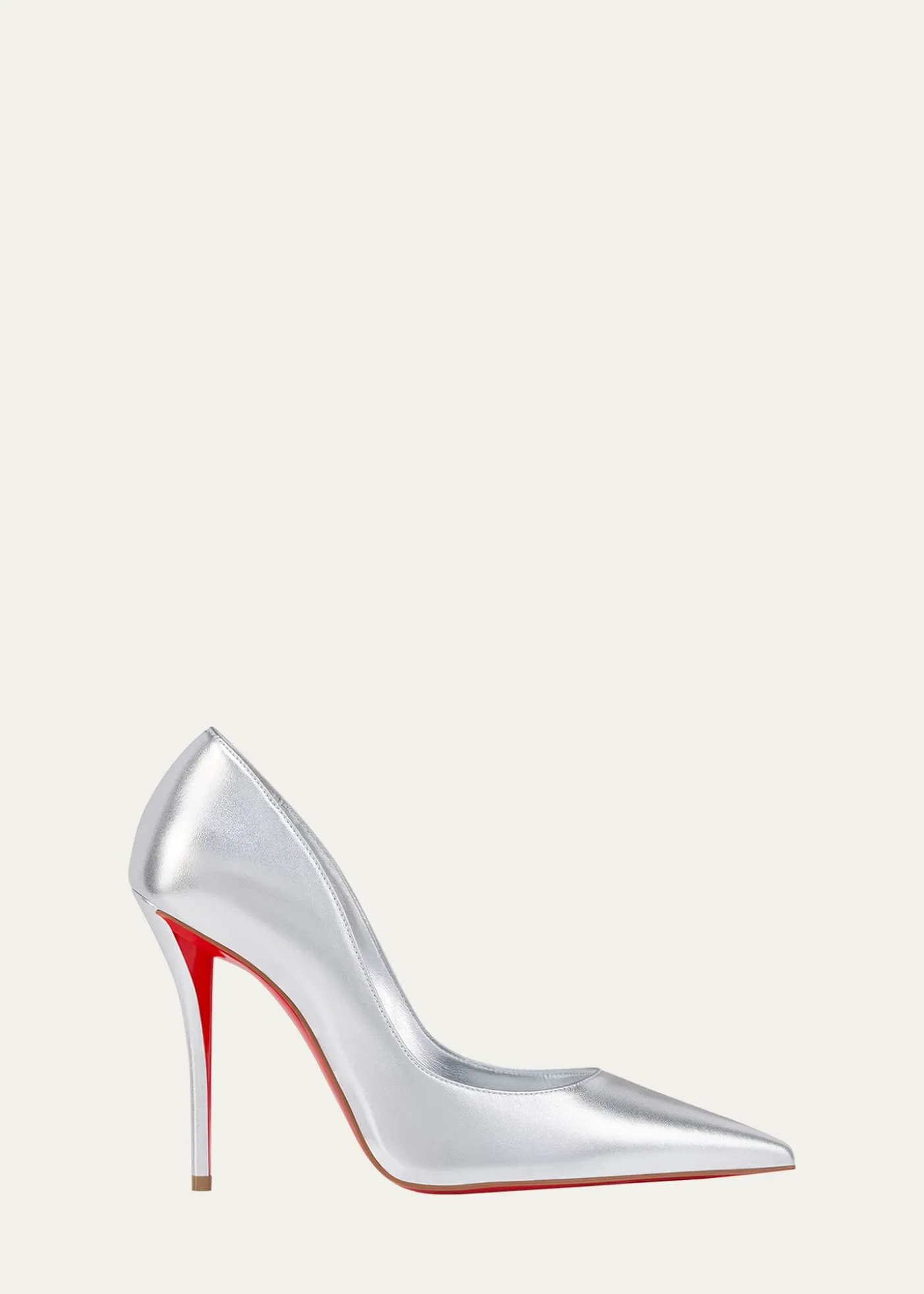 Christian Louboutin100mm Miss Z Metallic Leather Pumps