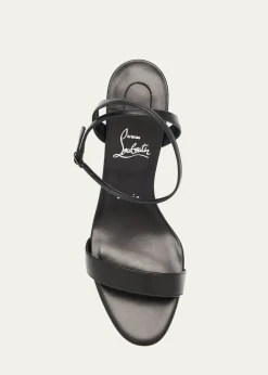 Christian Louboutin80mm Miss Z Leather Sandals