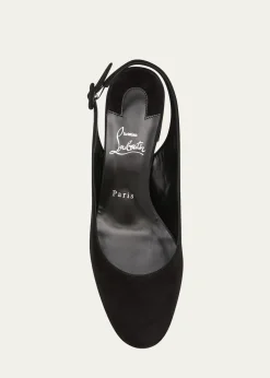 Christian Louboutin55mm So Jane Suede Slingback Pumps